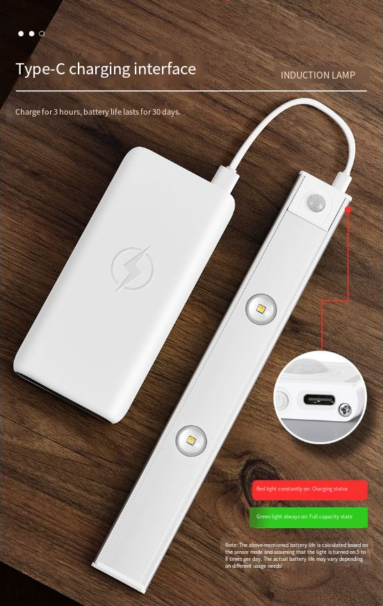 Motion Sensor LED Light - Rechargeable Under Cabinet & Closet Light