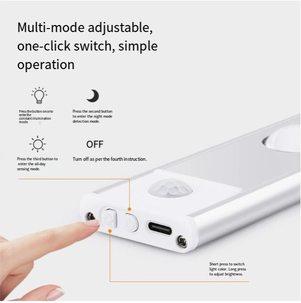 Motion Sensor LED Light - Rechargeable Under Cabinet & Closet Light