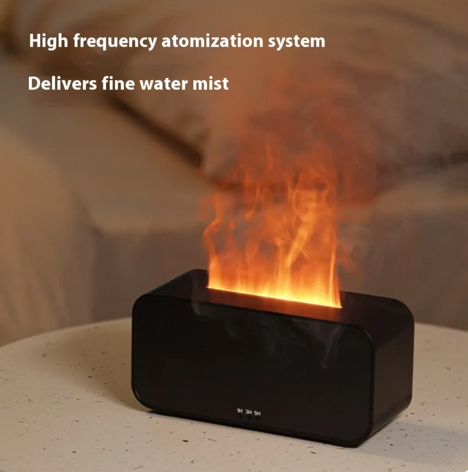 Flame Aroma Diffuser & Humidifier - Fire Effect Essential Oil Mist