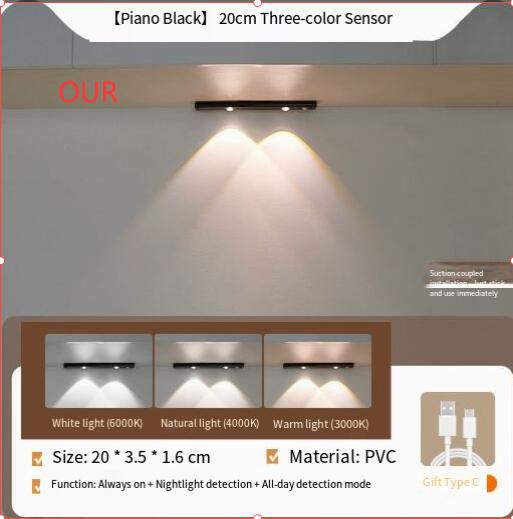 Motion Sensor LED Light - Rechargeable Under Cabinet & Closet Light