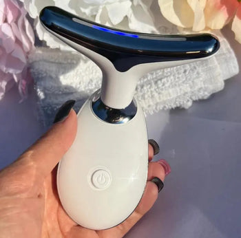 7-Color LED Microcurrent Facial Massager – Skin Firming Face & Neck Tool